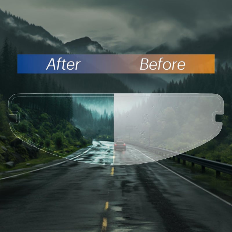 RVBASICS Universal Anti Fog Film for Motorcycle Helmet Visor,Helmet Face Shield Anti Fog Visor Insert,Fog Prevention Visor Lens on Cold Mornings and Rainy Days,Clear Vision Safer Rides,Simple but Effective - Image 3